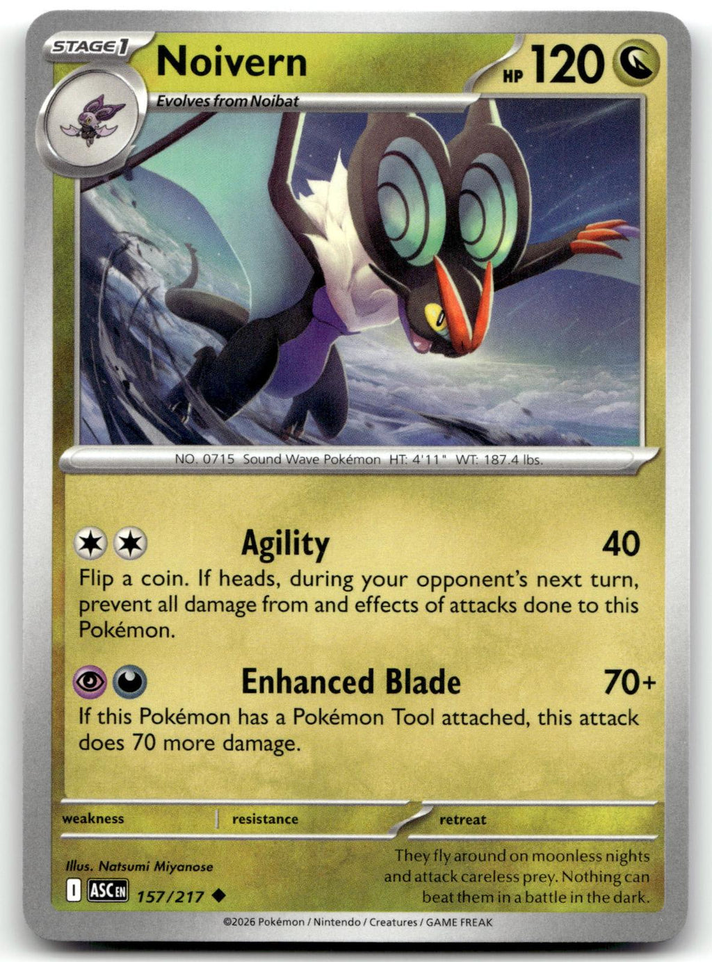 Noivern 157/217 Uncommon Ascended Heroes Pokemon Near Mint