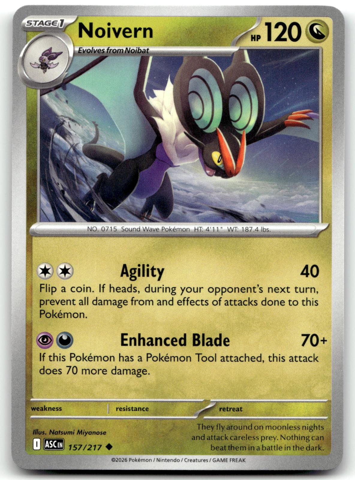 Noivern 157/217 Uncommon Ascended Heroes Pokemon Near Mint