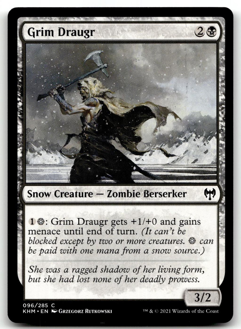 Grim Draugr 96 Common Kaldheim Magic: The Gathering Near Mint