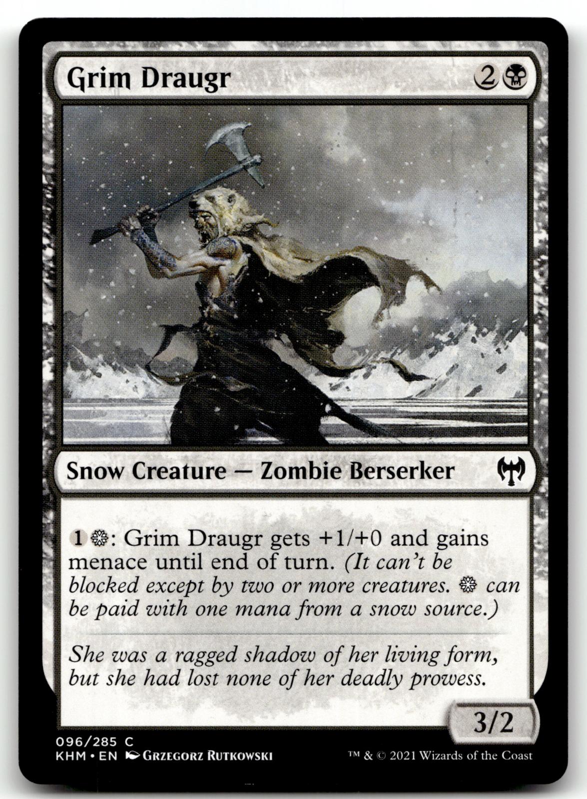 Grim Draugr 96 Common Kaldheim Magic: The Gathering Near Mint