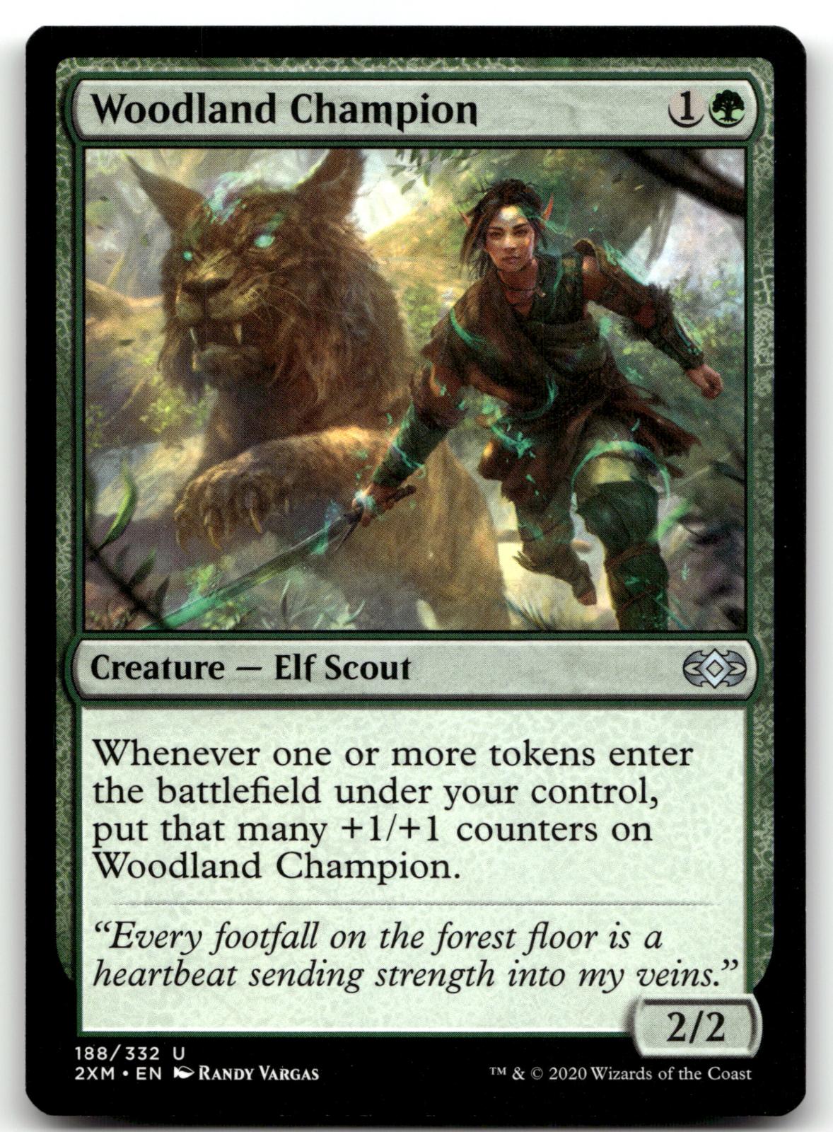 Woodland Champion 188 Uncommon Double Masters Magic: The Gathering Near Mint