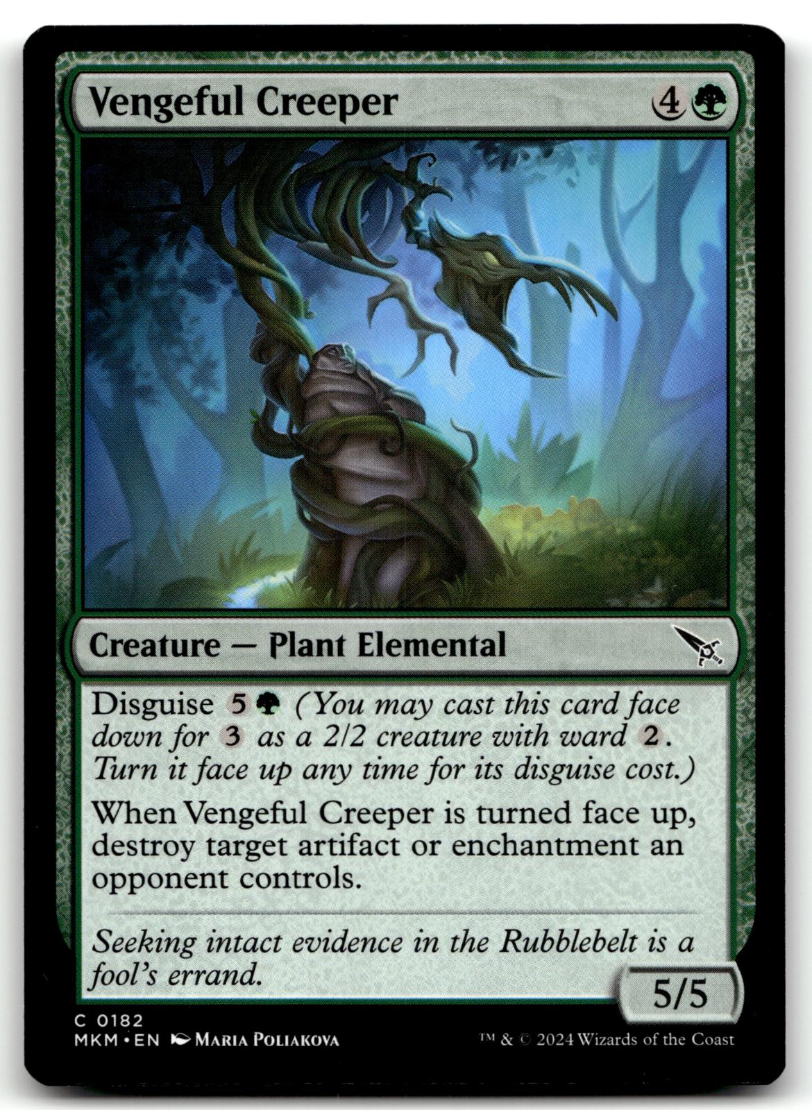 Vengeful Creeper 182 Common Murders at Karlov Manor Magic: The Gathering NM