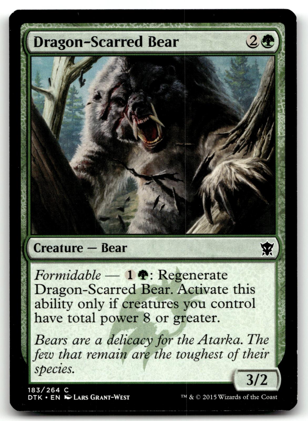 Dragon-Scarred Bear 183 Common Dragons of Tarkir Magic: The Gathering Near Mint