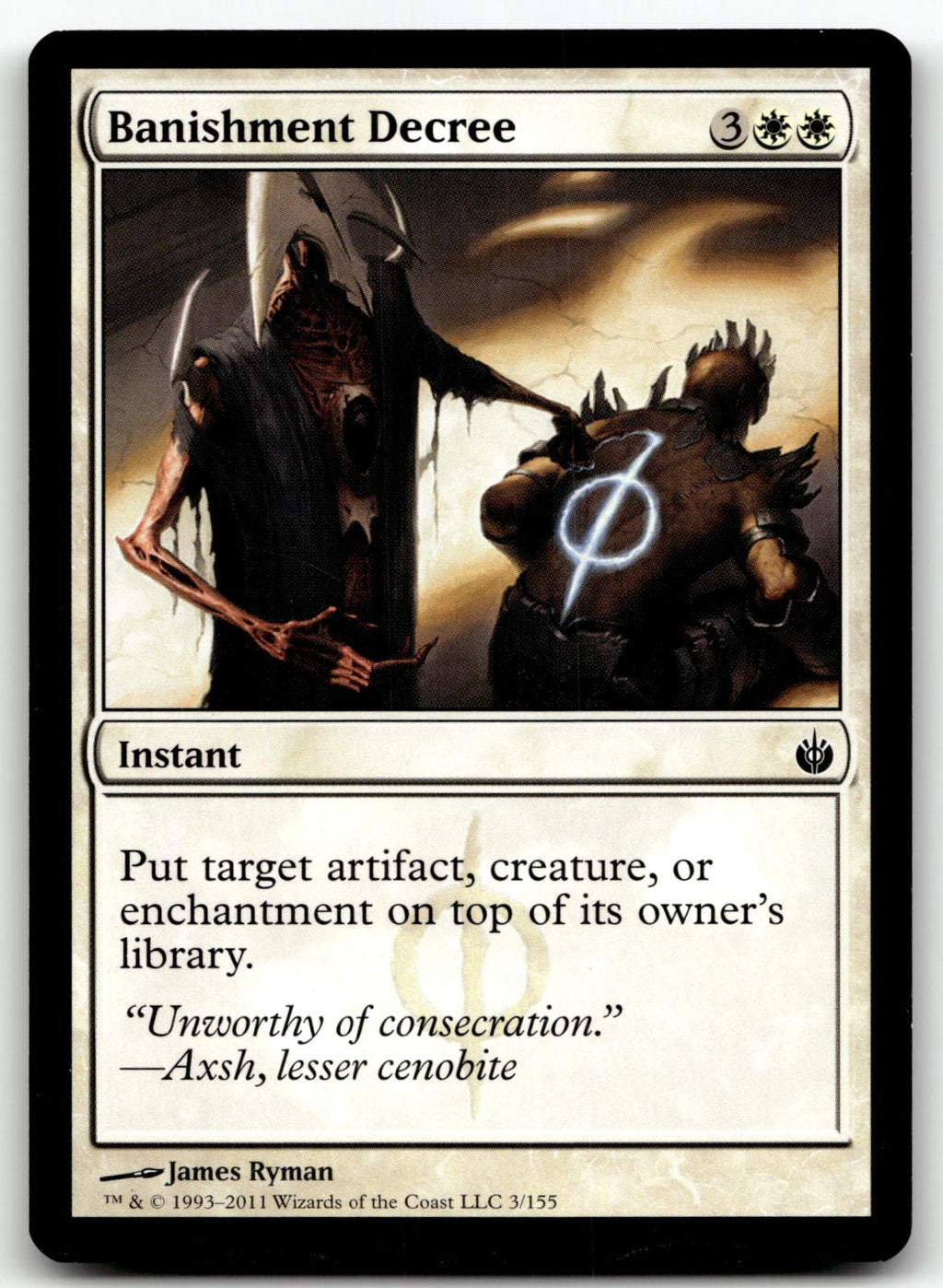 Banishment Decree 3 Common Mirrodin Besieged Magic: The Gathering Near Mint