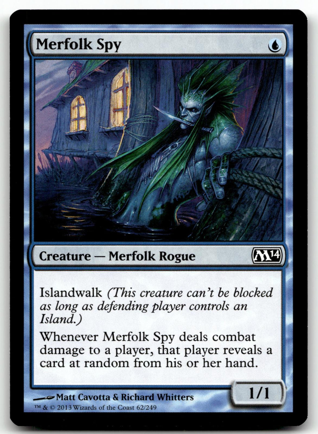 Merfolk Spy 62 Common Magic 2014 (M14) Magic: The Gathering Near Mint