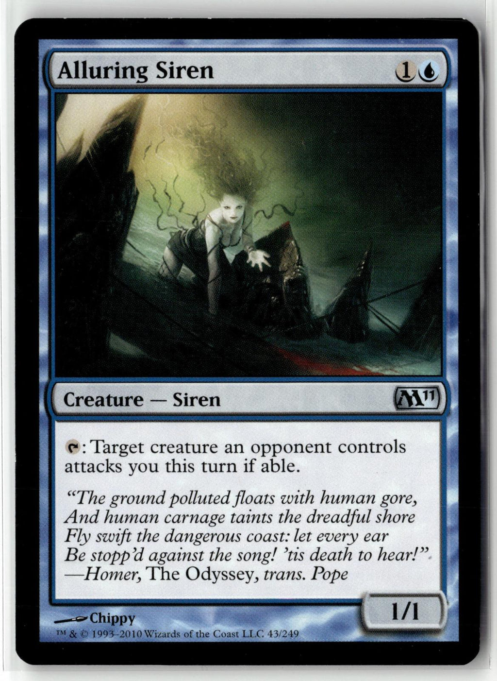 Alluring Siren 43 Uncommon Magic 2011 (M11) Magic: The Gathering Near Mint