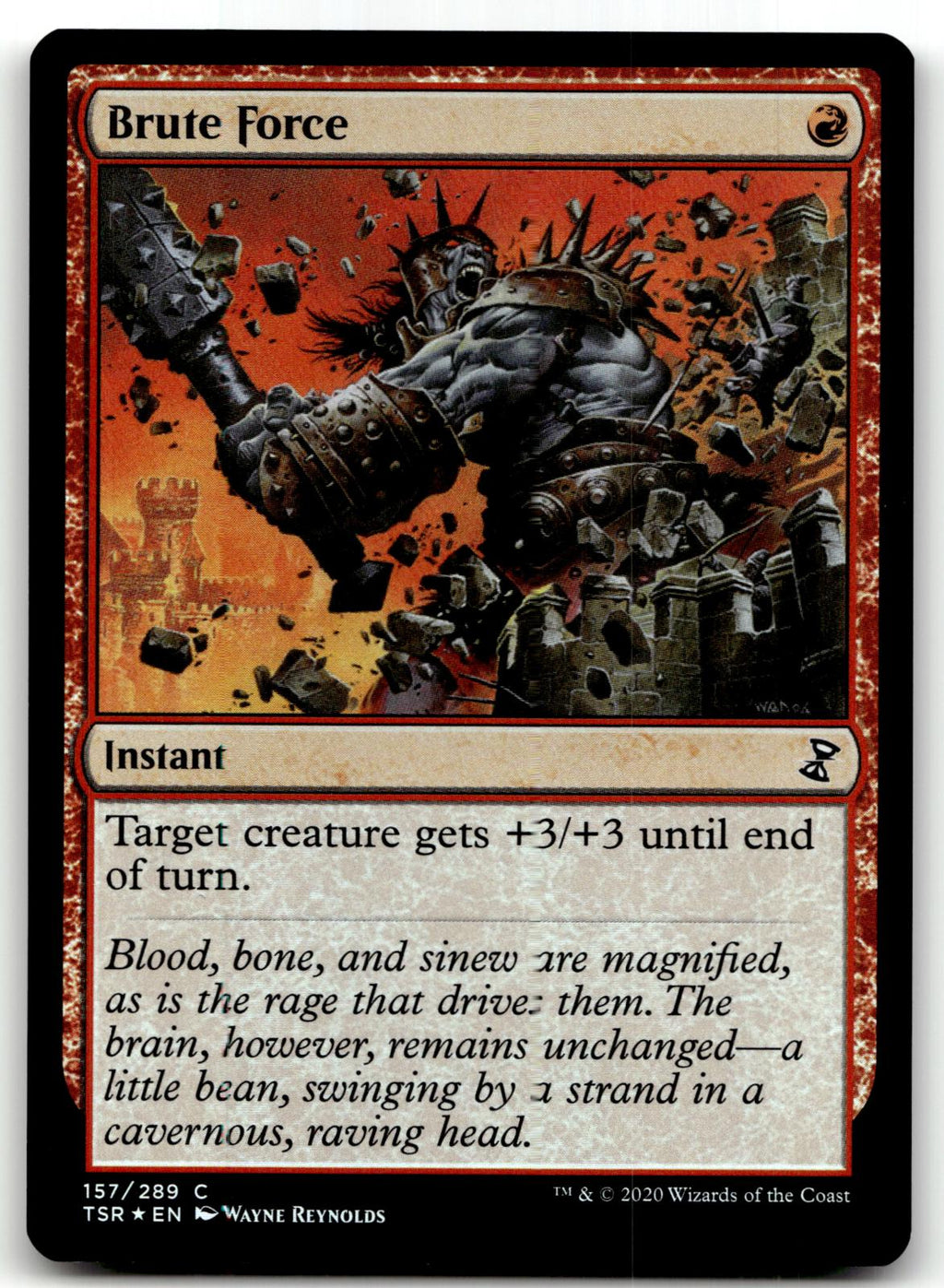 Brute Force 157 Common Time Spiral: Remastered Magic: The Gathering Foil NM
