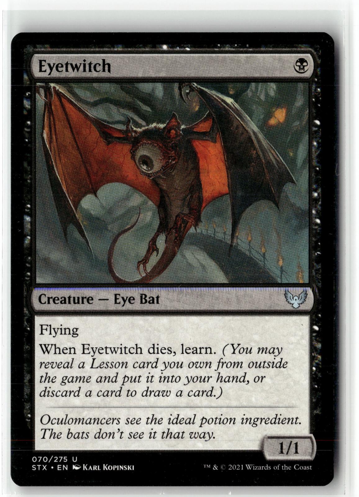 Eyetwitch 70 Uncommon Strixhaven: School of Mages Magic: The Gathering Near Mint