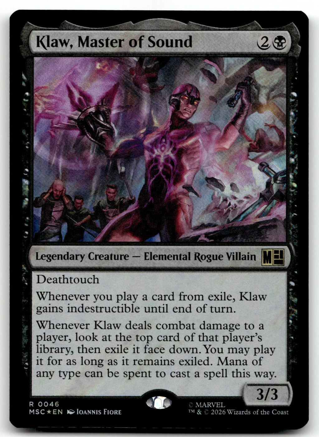 Klaw, Master of Sound (Surge Foil) 46 Holo Commander: Marvel Super Heroes 