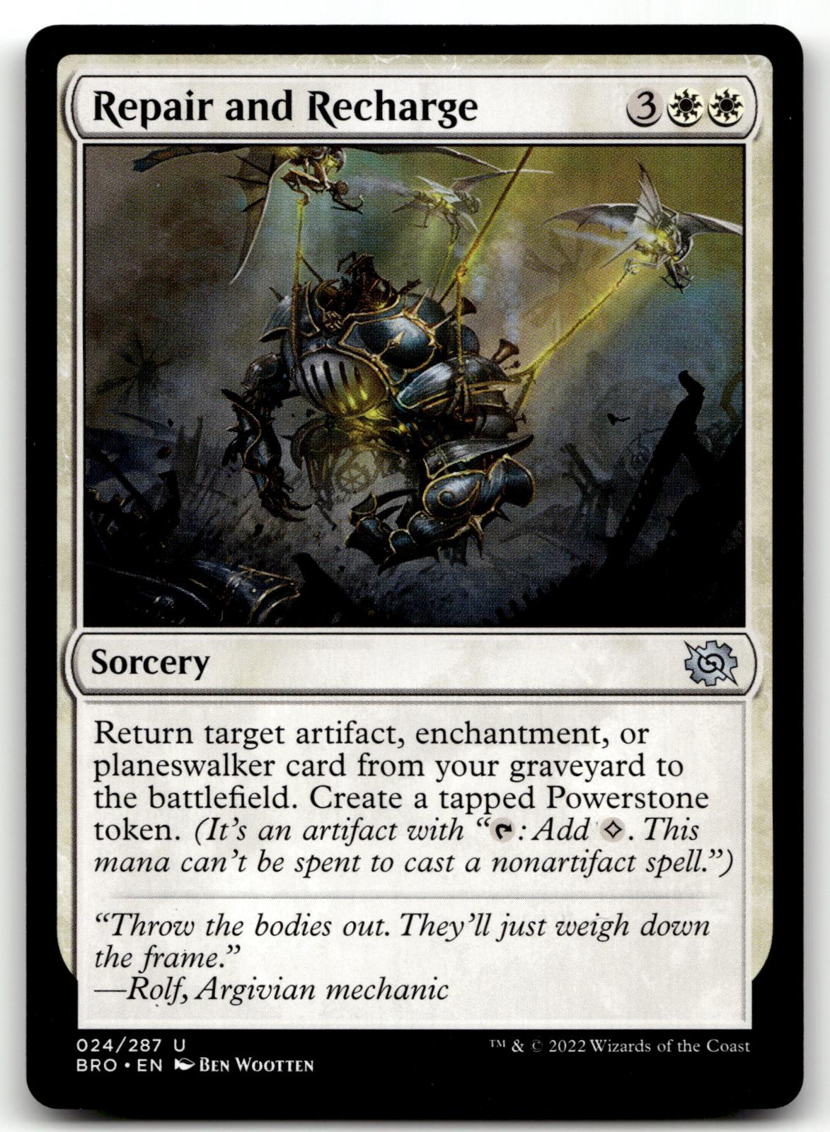 Repair and Recharge 24 Uncommon The Brothers' War Magic: The Gathering Near Mint