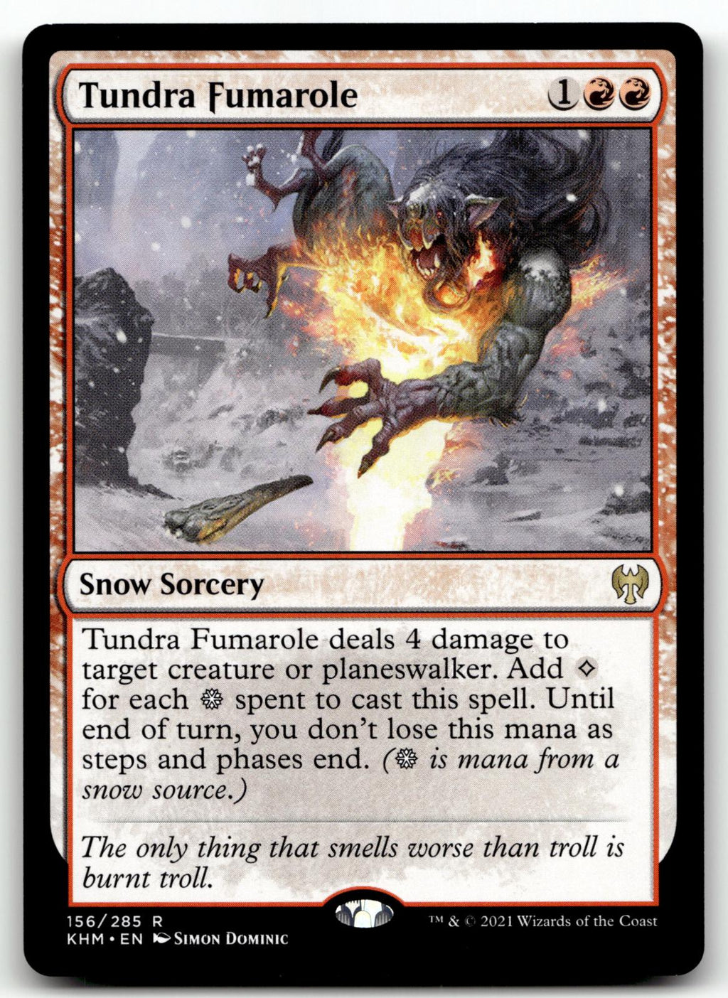 Tundra Fumarole 156 Rare Kaldheim Magic: The Gathering Near Mint