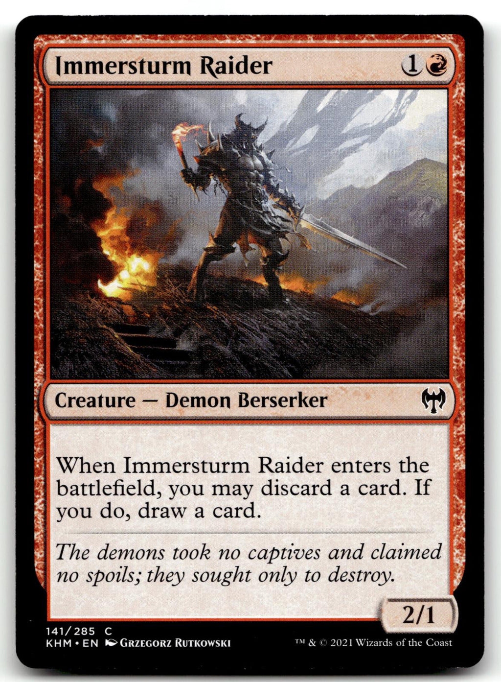 Immersturm Raider 141 Common Kaldheim Magic: The Gathering Near Mint