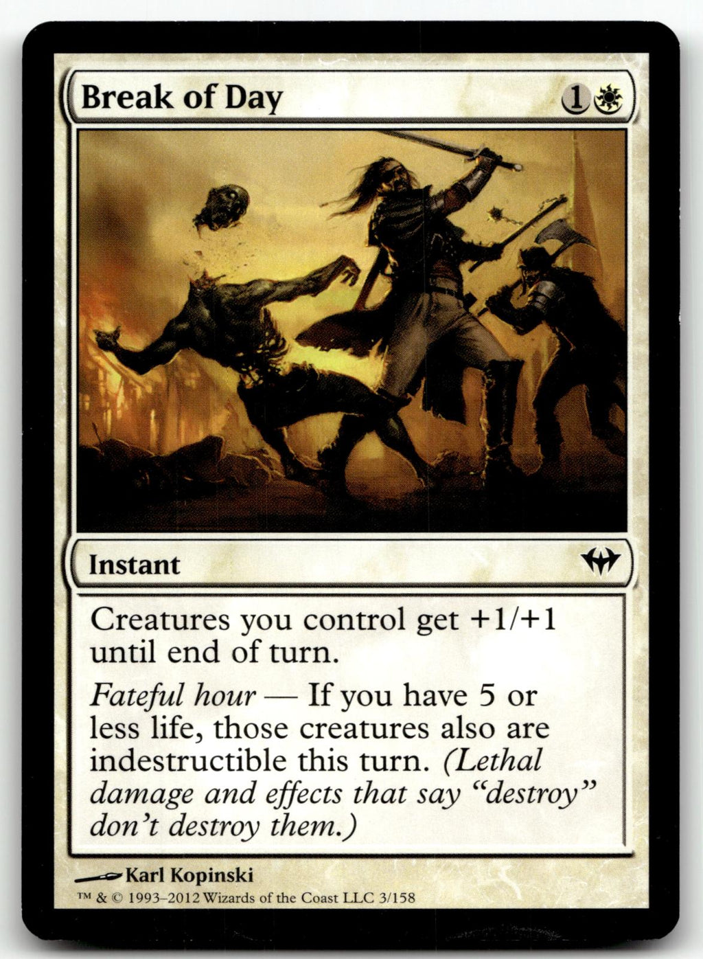 Break of Day 3 Common Dark Ascension Magic: The Gathering Near Mint