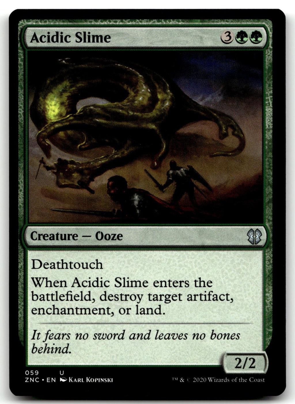 Acidic Slime 59 Uncommon Commander: Zendikar Rising Magic: The Gathering NM