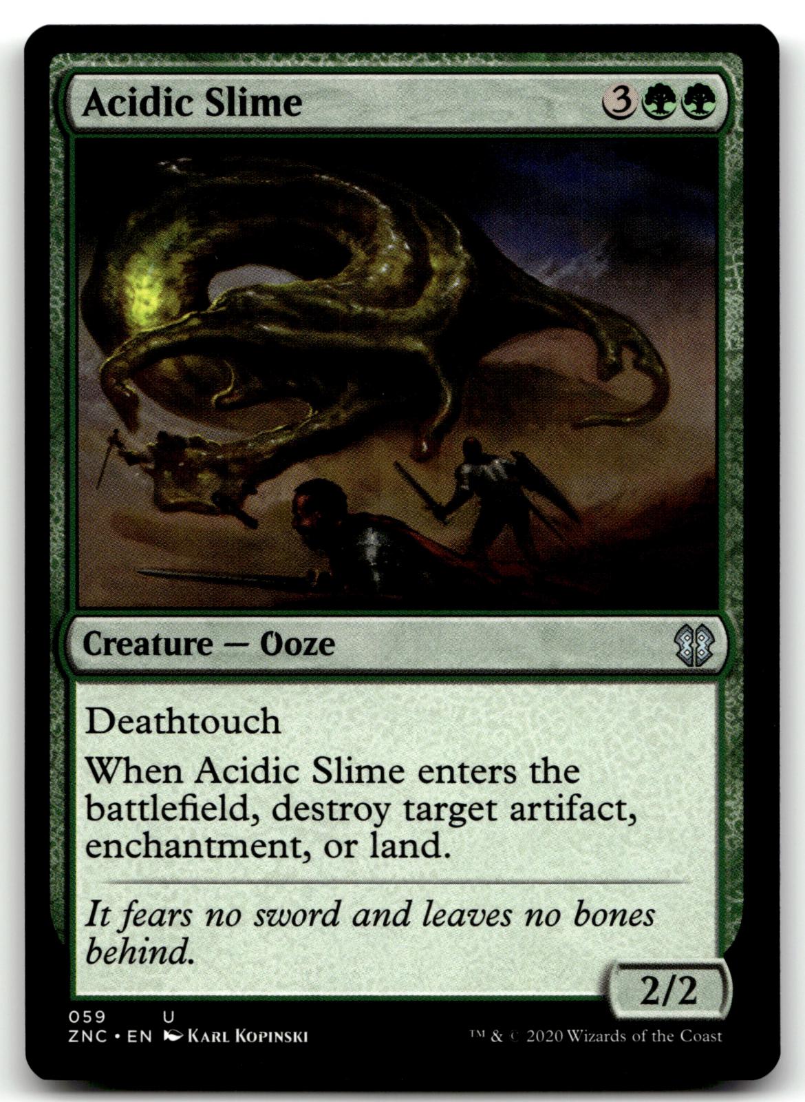 Acidic Slime 59 Uncommon Commander: Zendikar Rising Magic: The Gathering NM