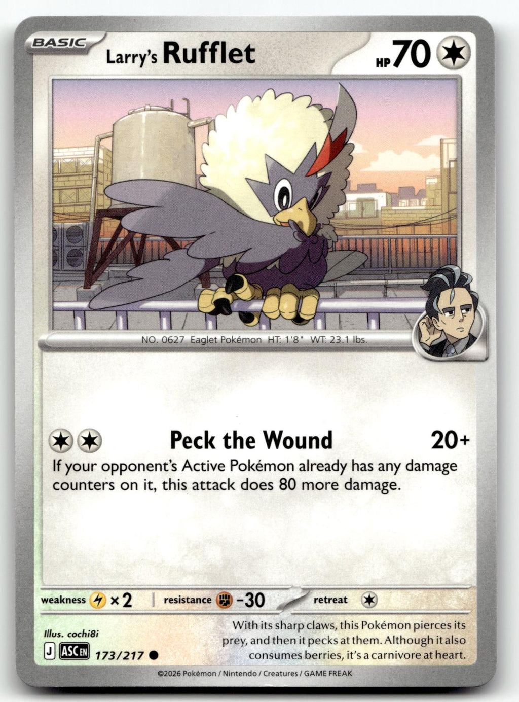Larry's Rufflet 173/217 Common Ascended Heroes Pokemon Near Mint