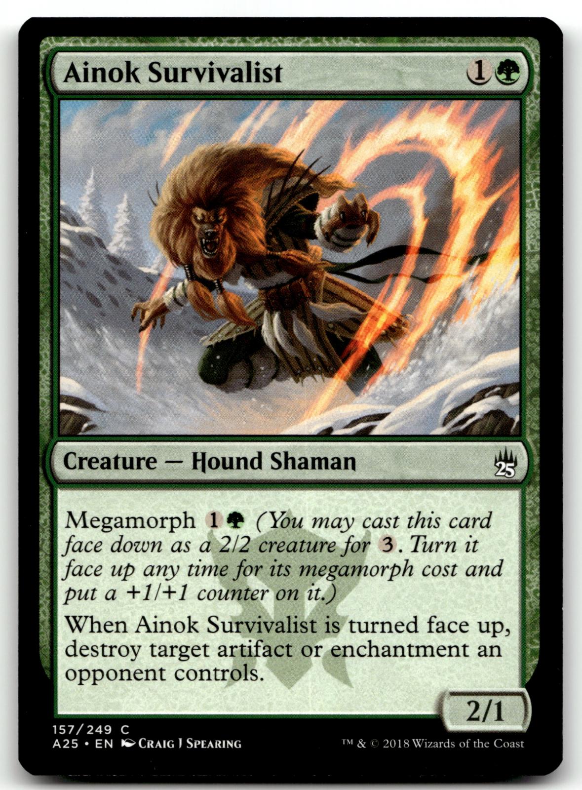 Ainok Survivalist 157 Common Masters 25 Magic: The Gathering Near Mint