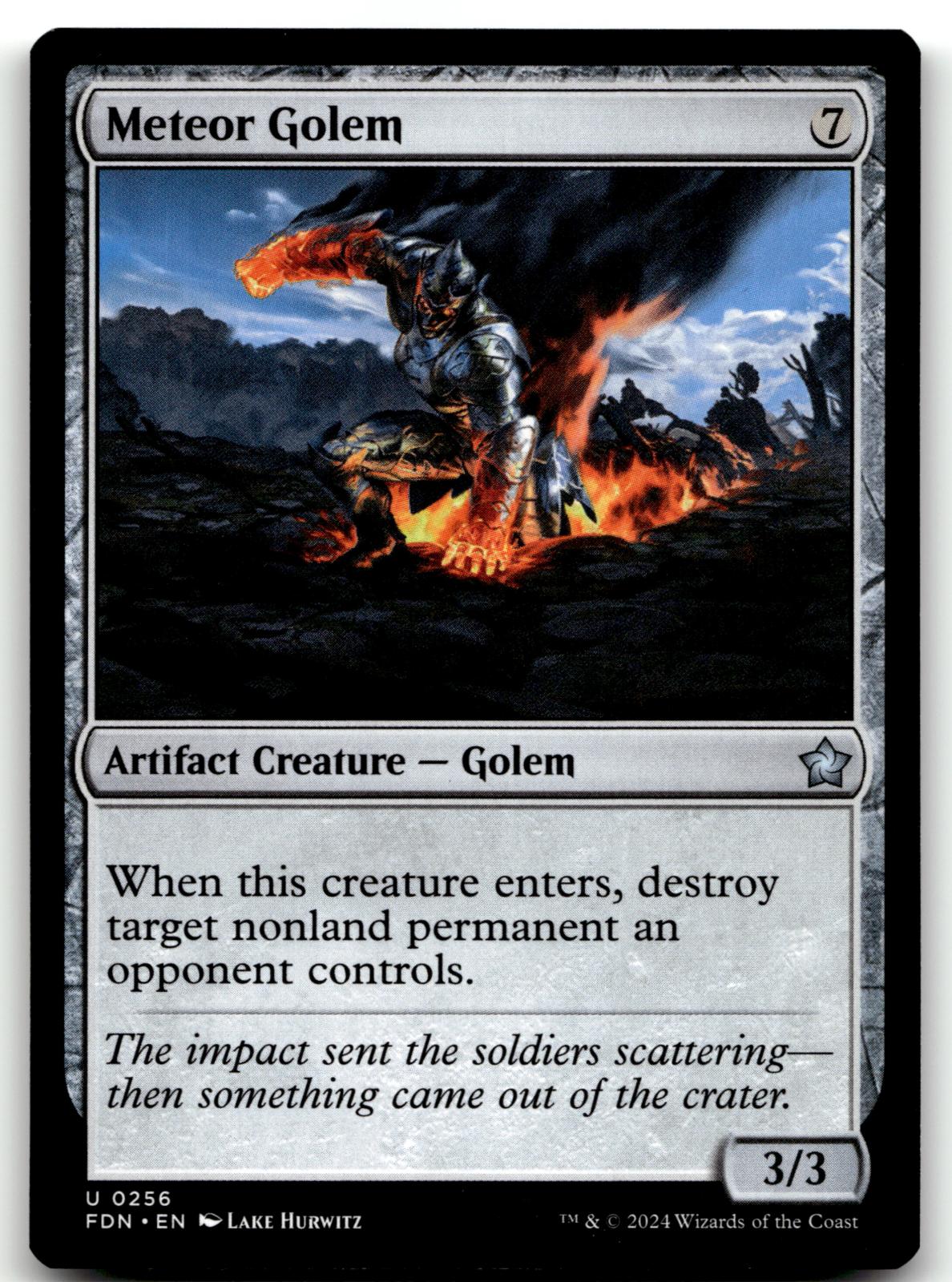 Meteor Golem 256 Uncommon Foundations Magic: The Gathering Near Mint