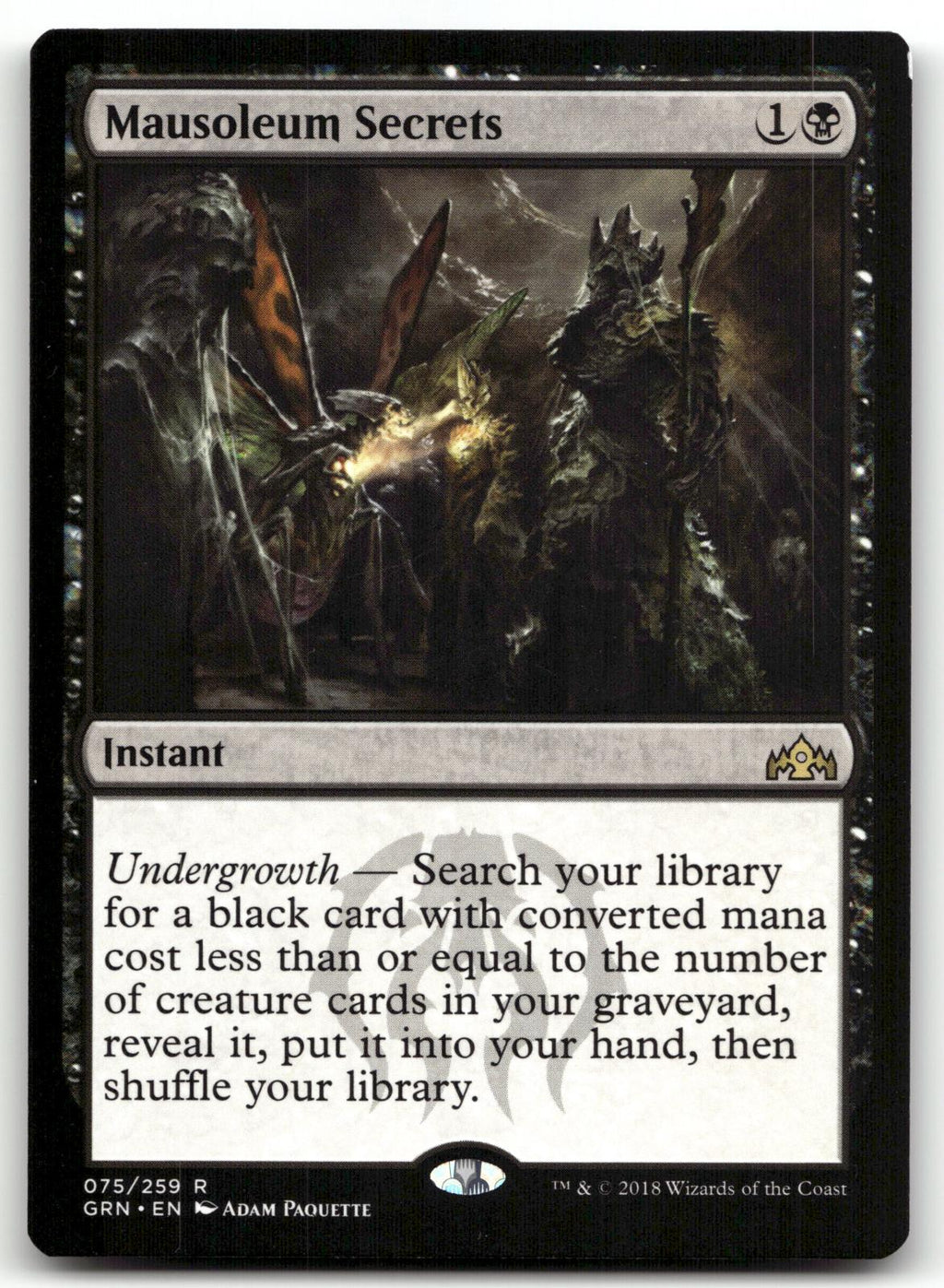 Mausoleum Secrets 75 Rare Guilds of Ravnica Magic: The Gathering Near Mint