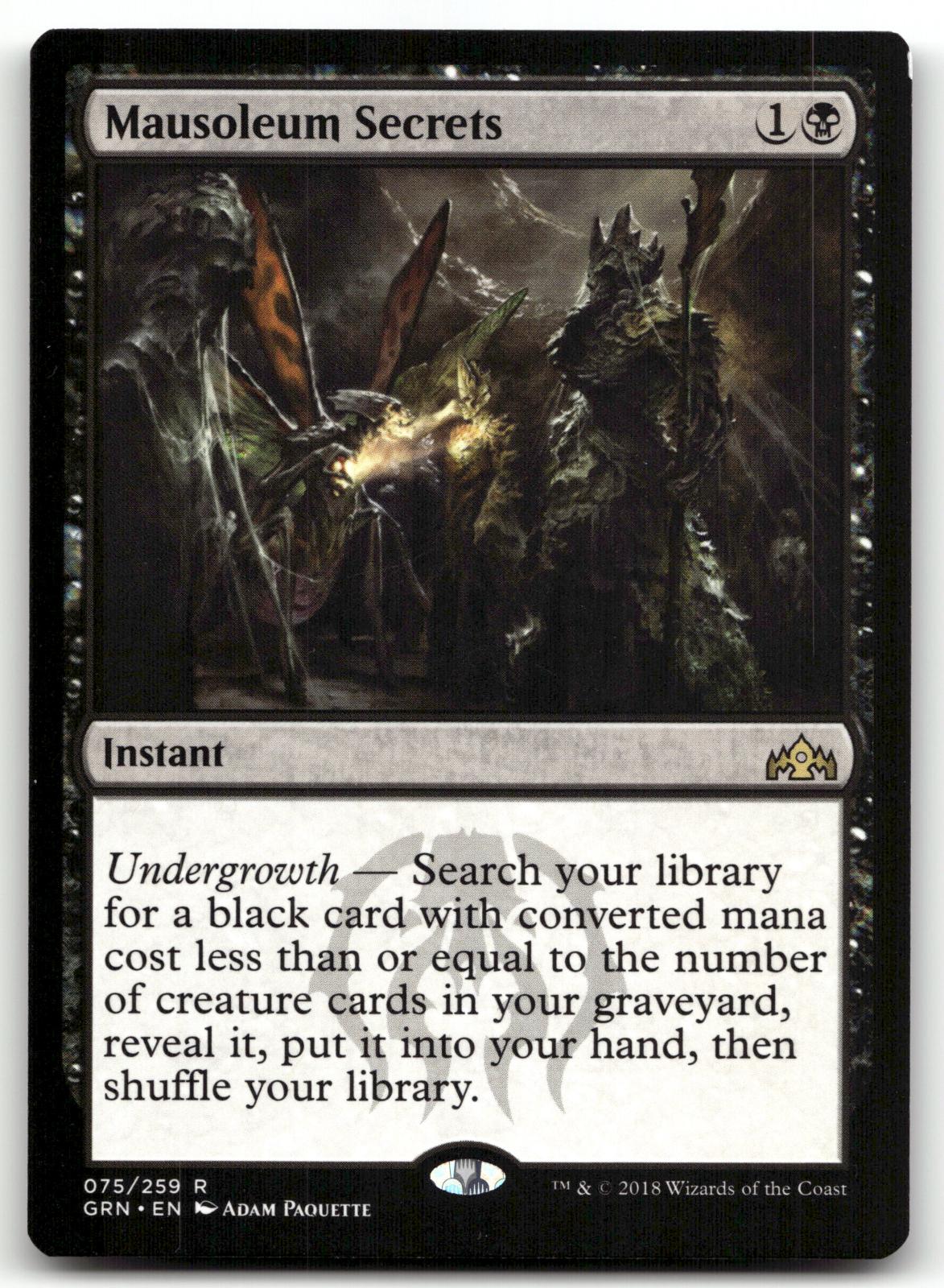 Mausoleum Secrets 75 Rare Guilds of Ravnica Magic: The Gathering Near Mint