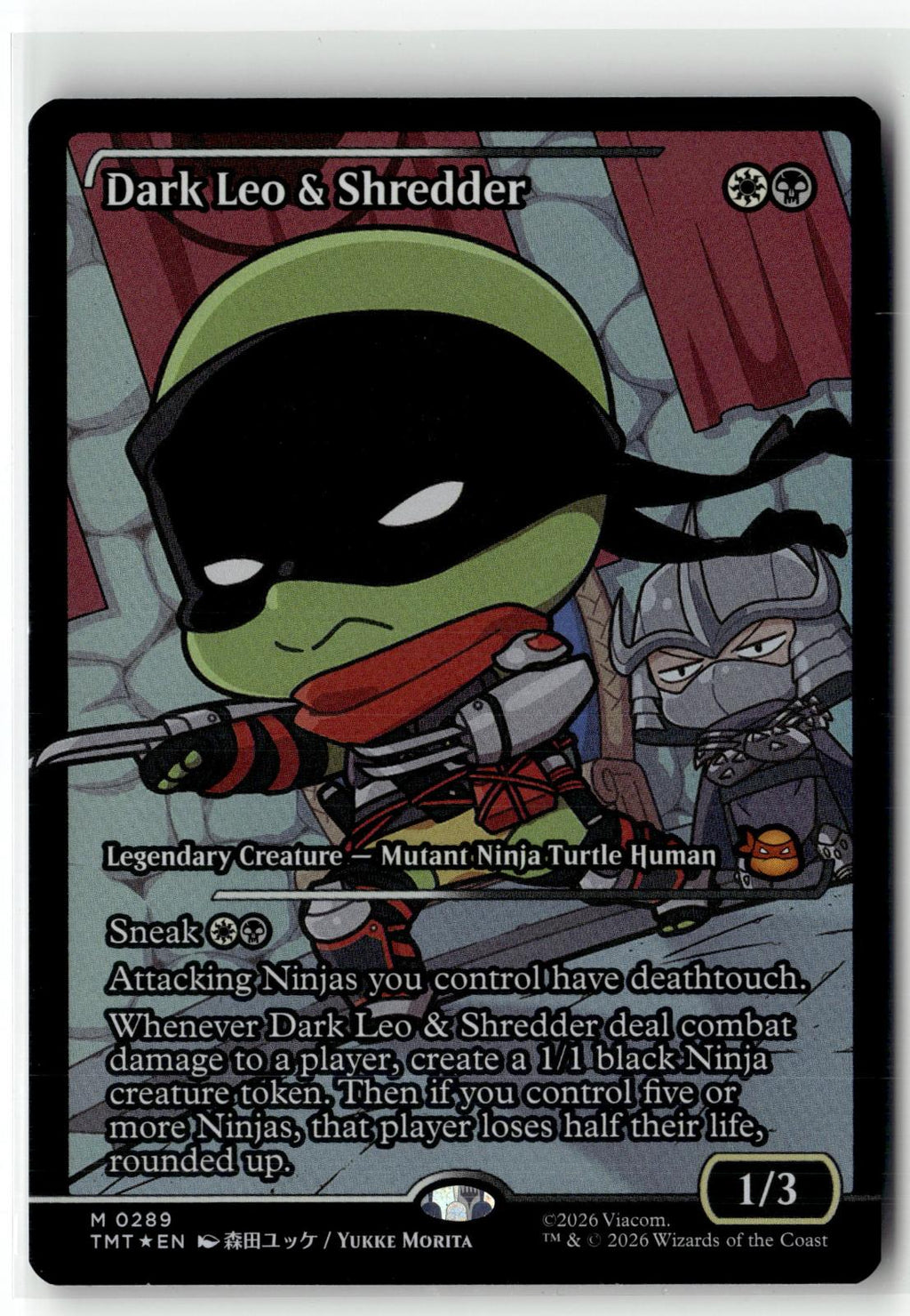 Dark Leo & Shredder (Showcase)0289 Holofoil Teenage Mutant Ninja Turtles Foil NM