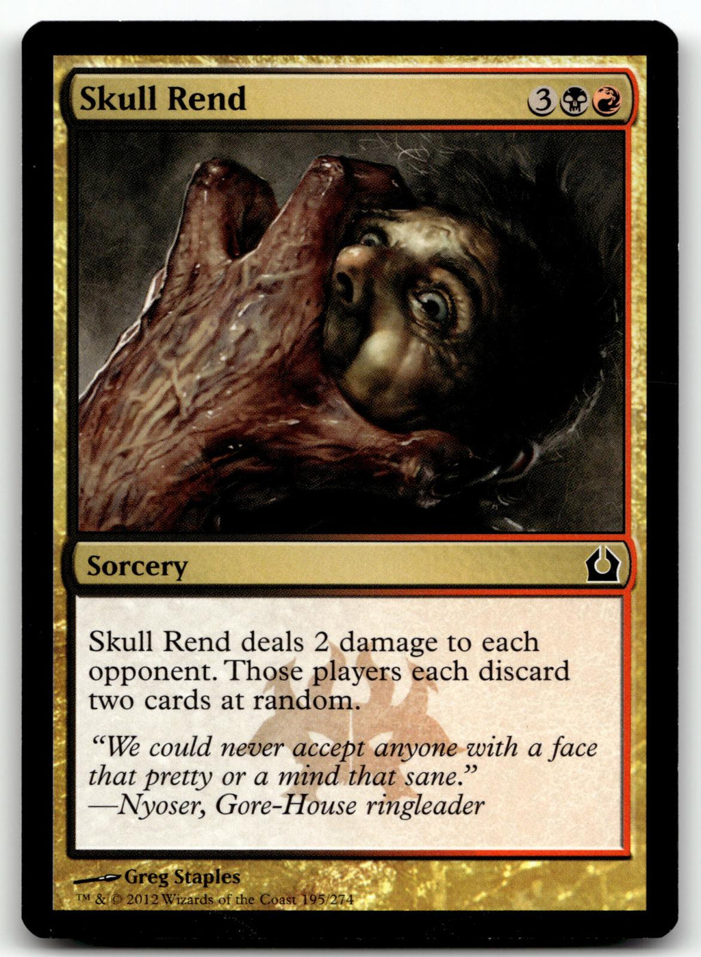 Skull Rend 195 Common Return to Ravnica Magic: The Gathering Near Mint