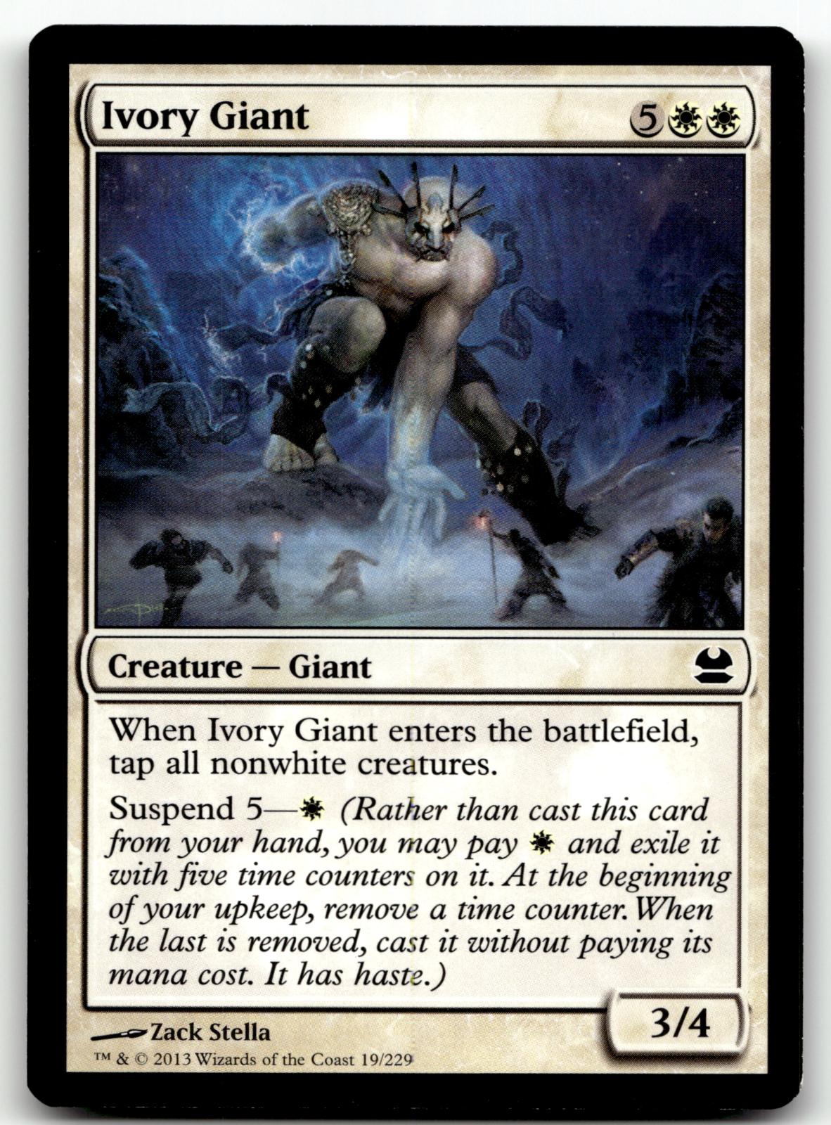 Ivory Giant 19 Common Modern Masters Magic: The Gathering Near Mint