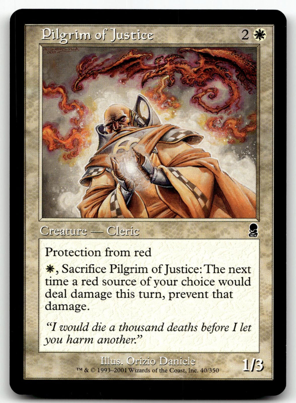 Pilgrim of Justice 40 Common Odyssey Magic: The Gathering Near Mint