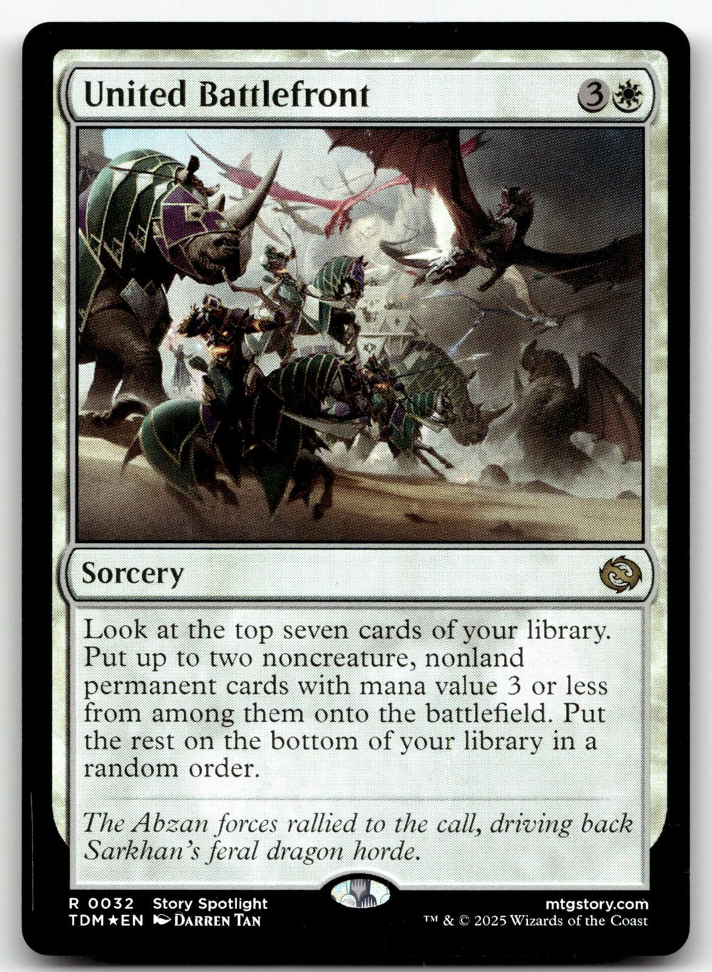 United Battlefront 32 Rare Tarkir: Dragonstorm Magic: The Gathering Foil NM