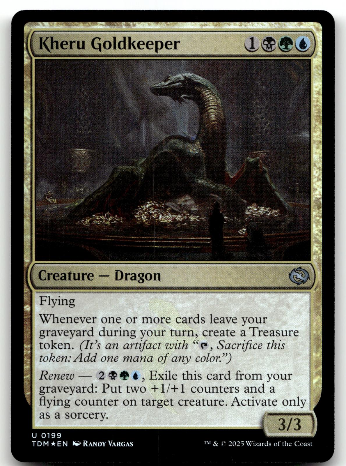 Kheru Goldkeeper 199 Uncommon Tarkir: Dragonstorm Magic: The Gathering Foil NM