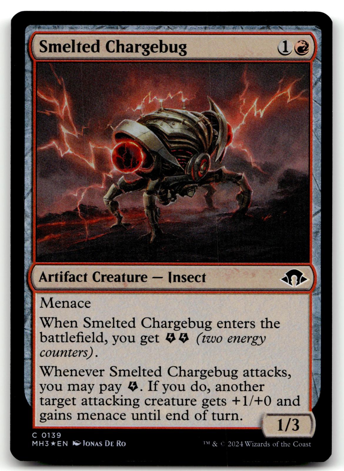 Smelted Chargebug 139 Common Modern Horizons 3 Magic: The Gathering Foil NM