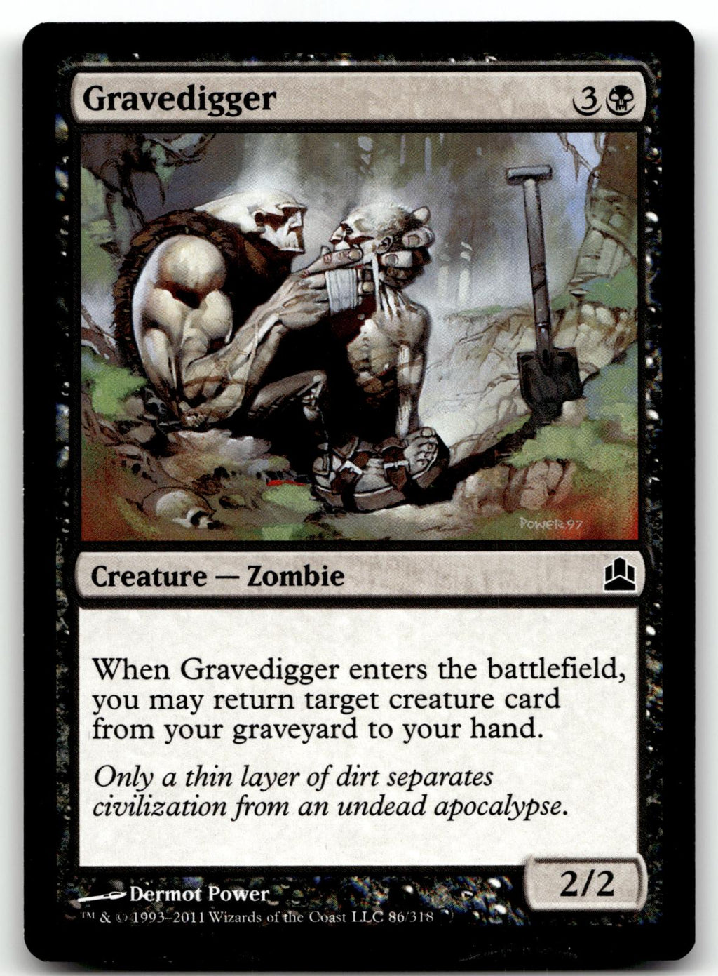 Gravedigger 86 Common Commander Magic: The Gathering Near Mint