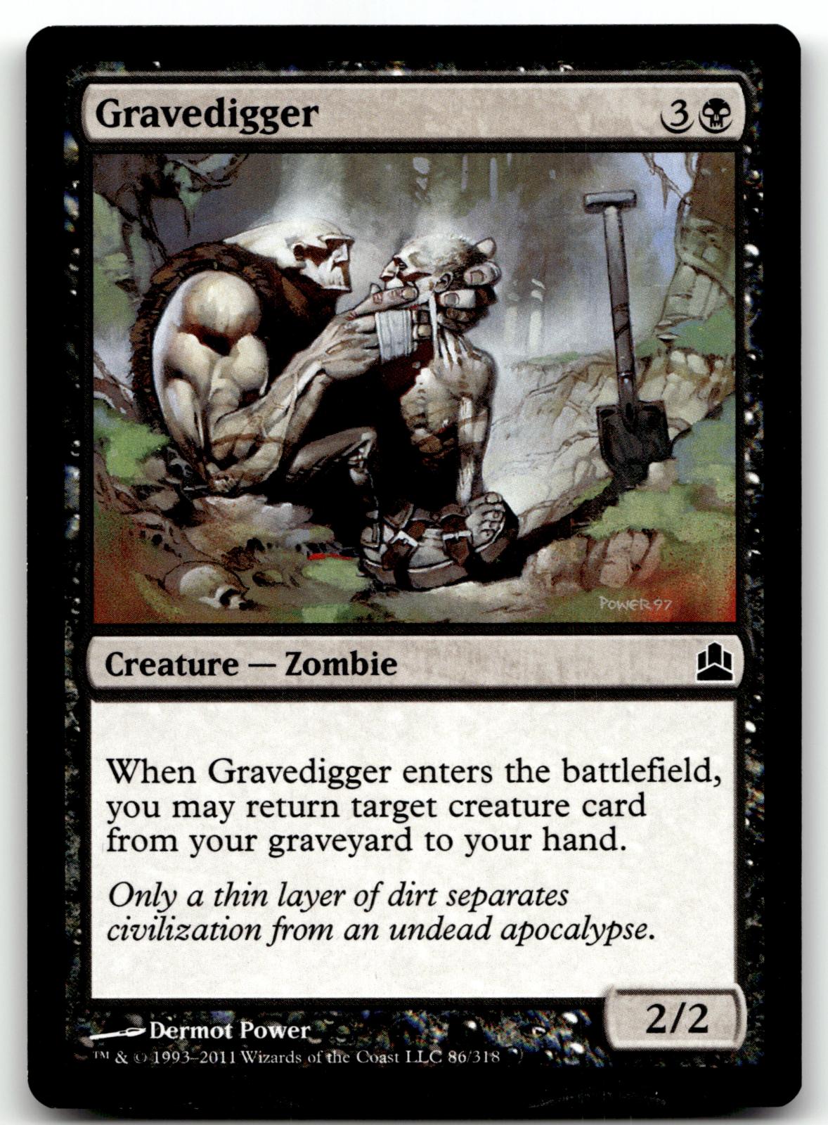 Gravedigger 86 Common Commander Magic: The Gathering Near Mint