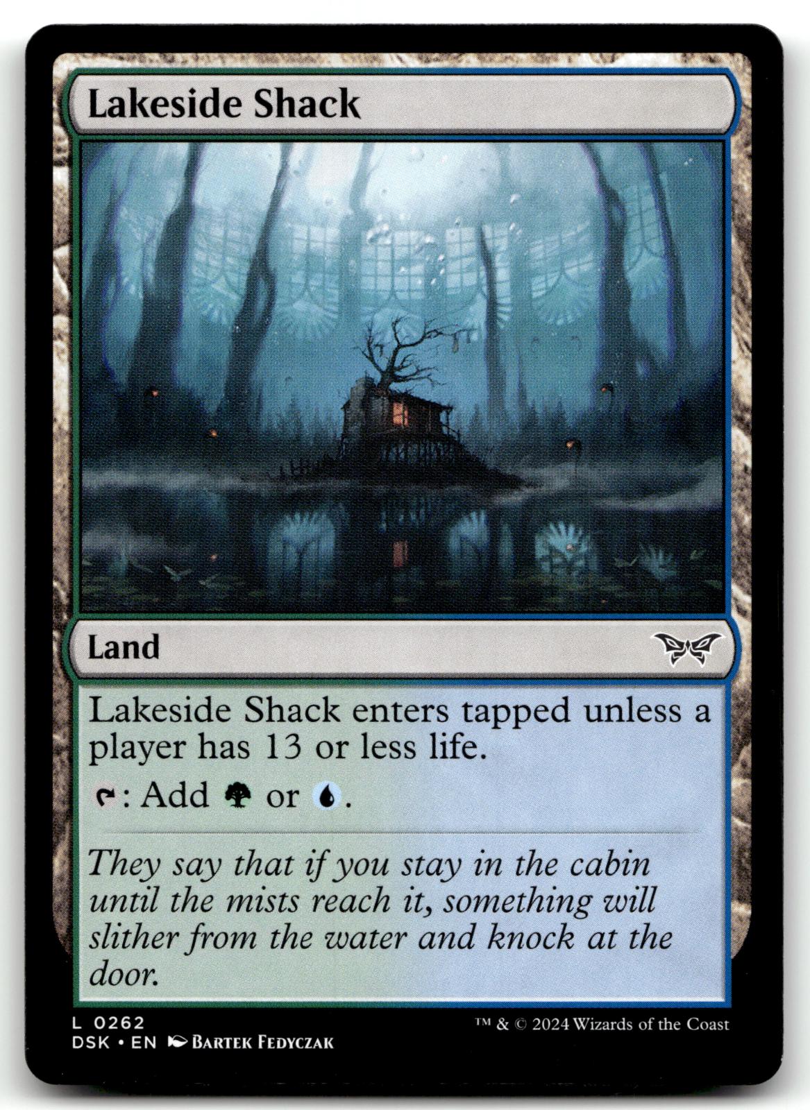 Lakeside Shack 262 Land Duskmourn: House of Horror Magic: The Gathering NM