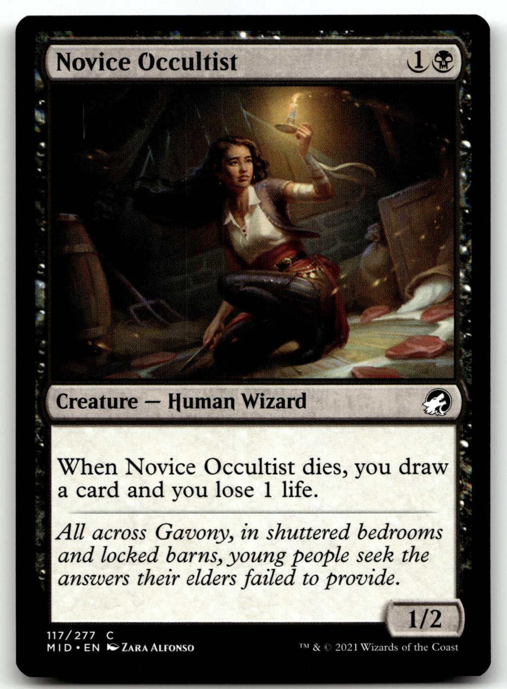 Novice Occultist 117 Common Innistrad: Midnight Hunt Magic: The Gathering NM