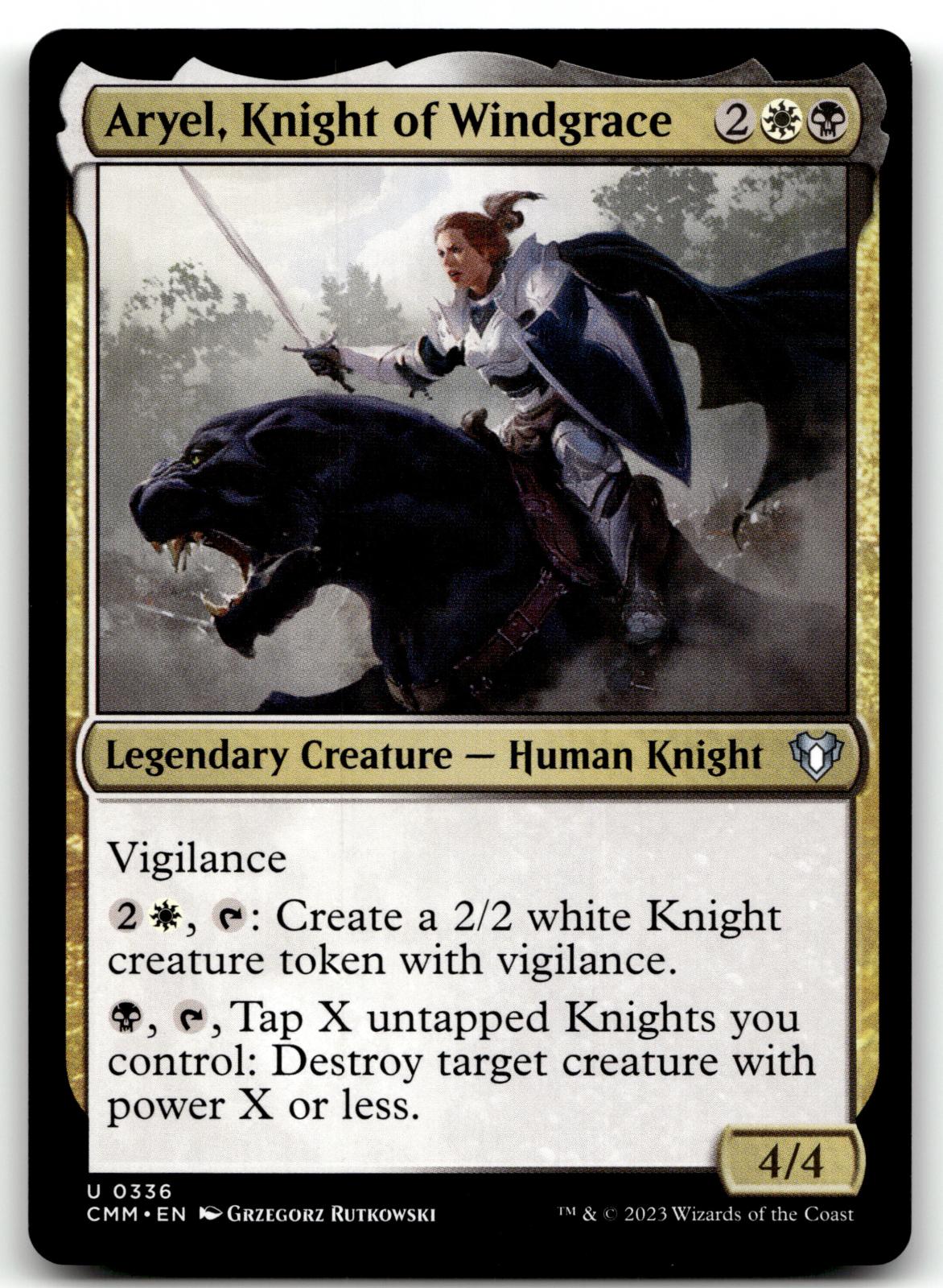 Aryel, Knight of Windgrace 336 Commander Masters Magic: The Gathering NM