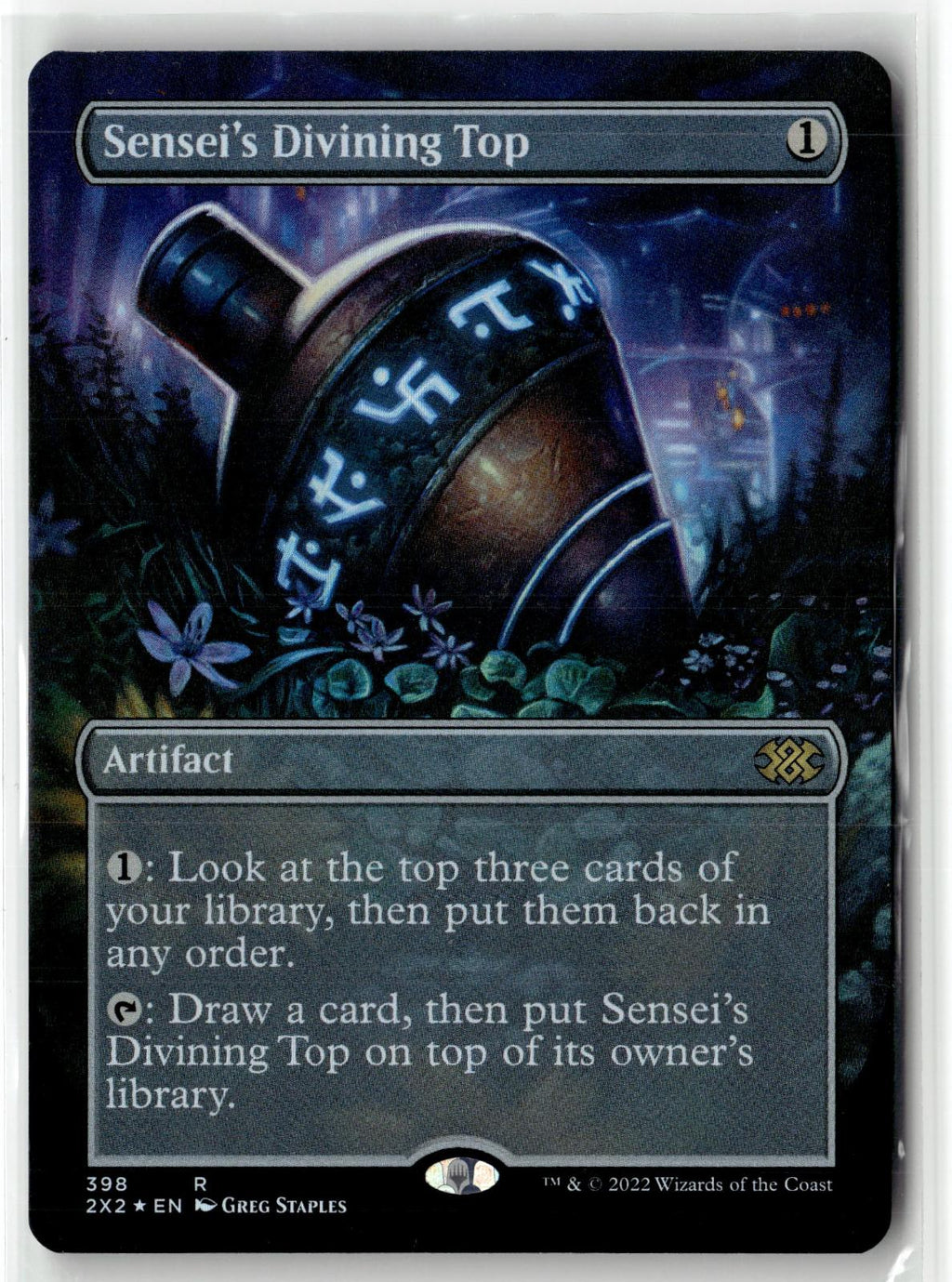 Sensei's Divining Top (Borderless) 398 Double Masters 2022 Magic: Foil NM