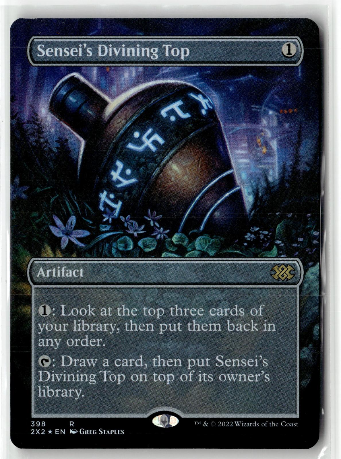 Sensei's Divining Top (Borderless) 398 Double Masters 2022 Magic: Foil NM