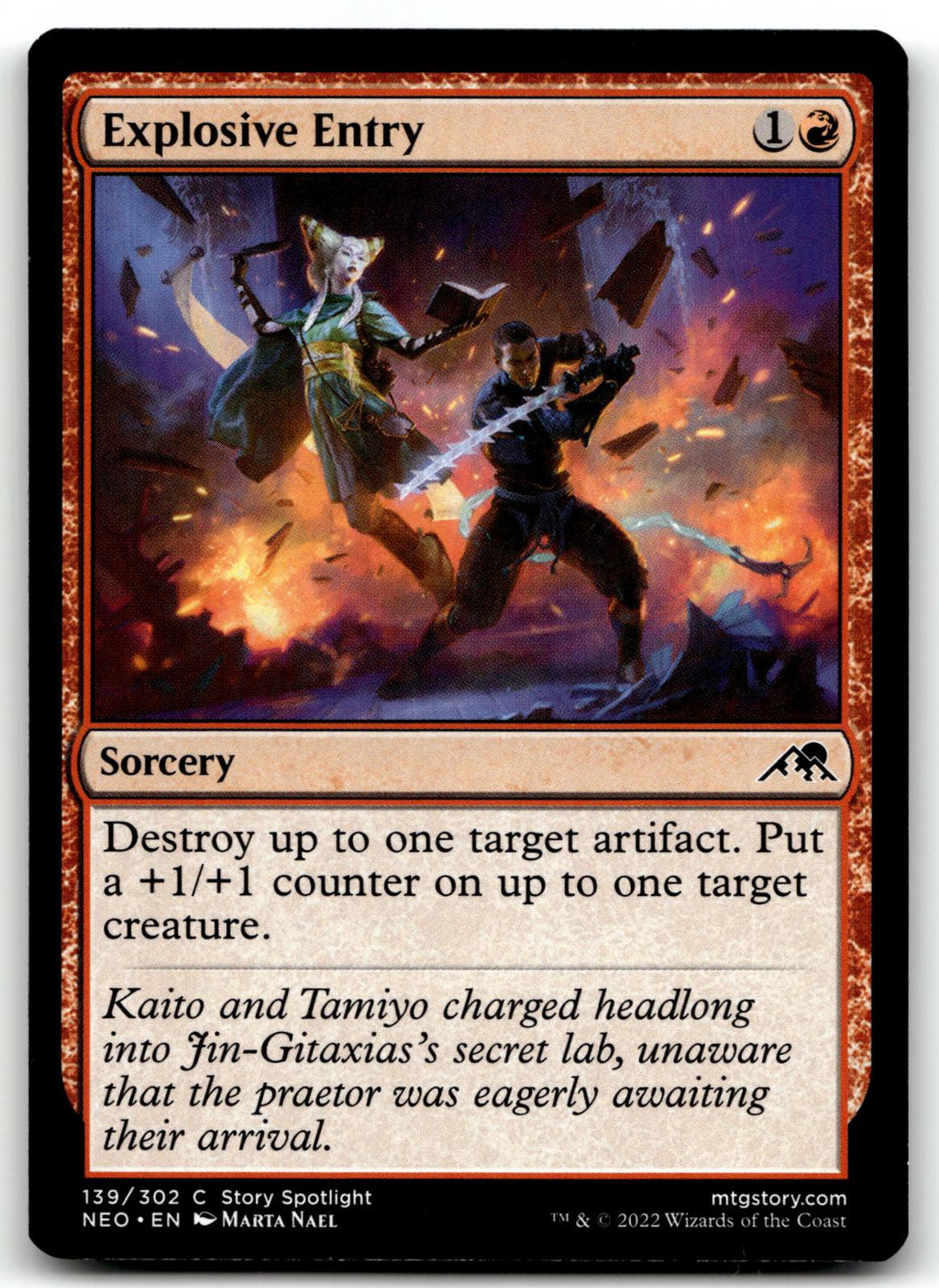 Explosive Entry 139 Common Kamigawa: Neon Dynasty Magic: The Gathering Near Mint
