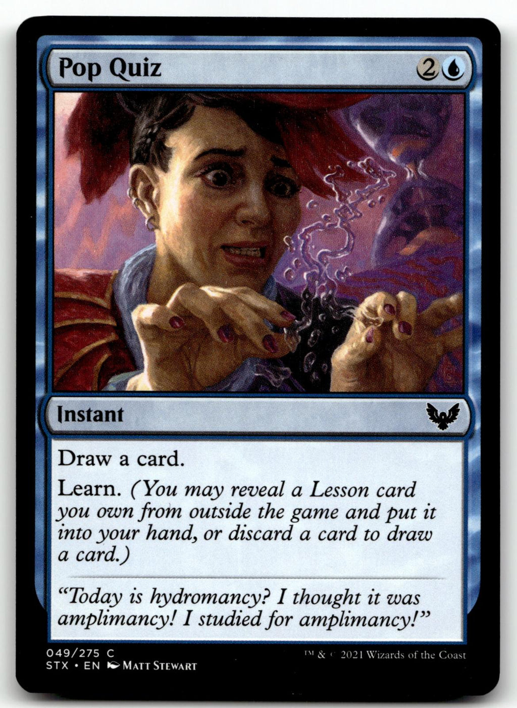 Pop Quiz 49 Common Strixhaven: School of Mages Magic: The Gathering Near Mint