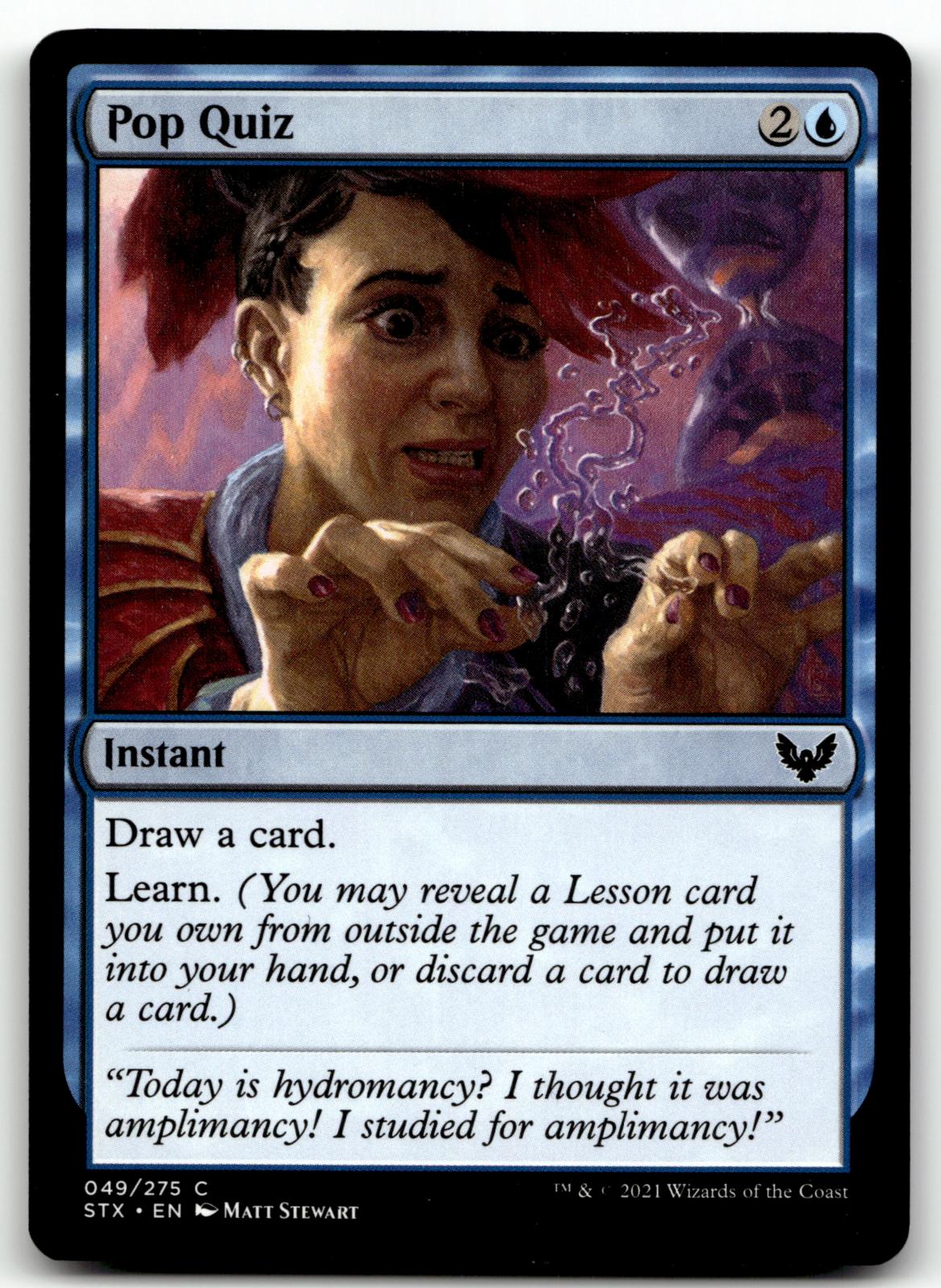 Pop Quiz 49 Common Strixhaven: School of Mages Magic: The Gathering Near Mint