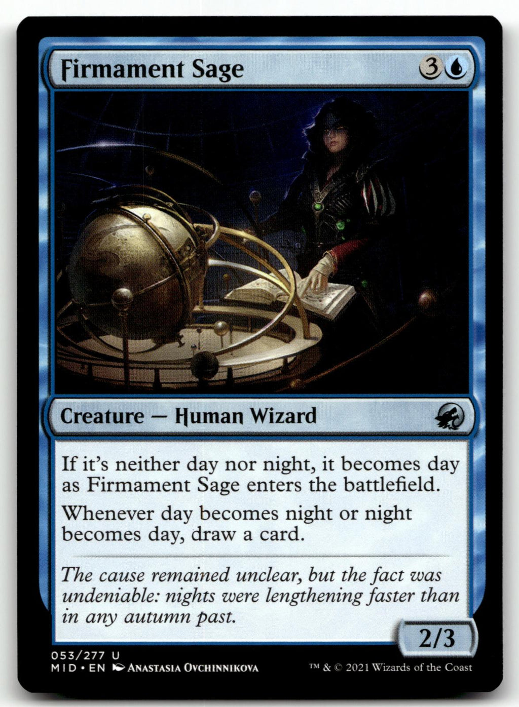 Firmament Sage 53 Uncommon Innistrad: Midnight Hunt Magic: The Gathering NM