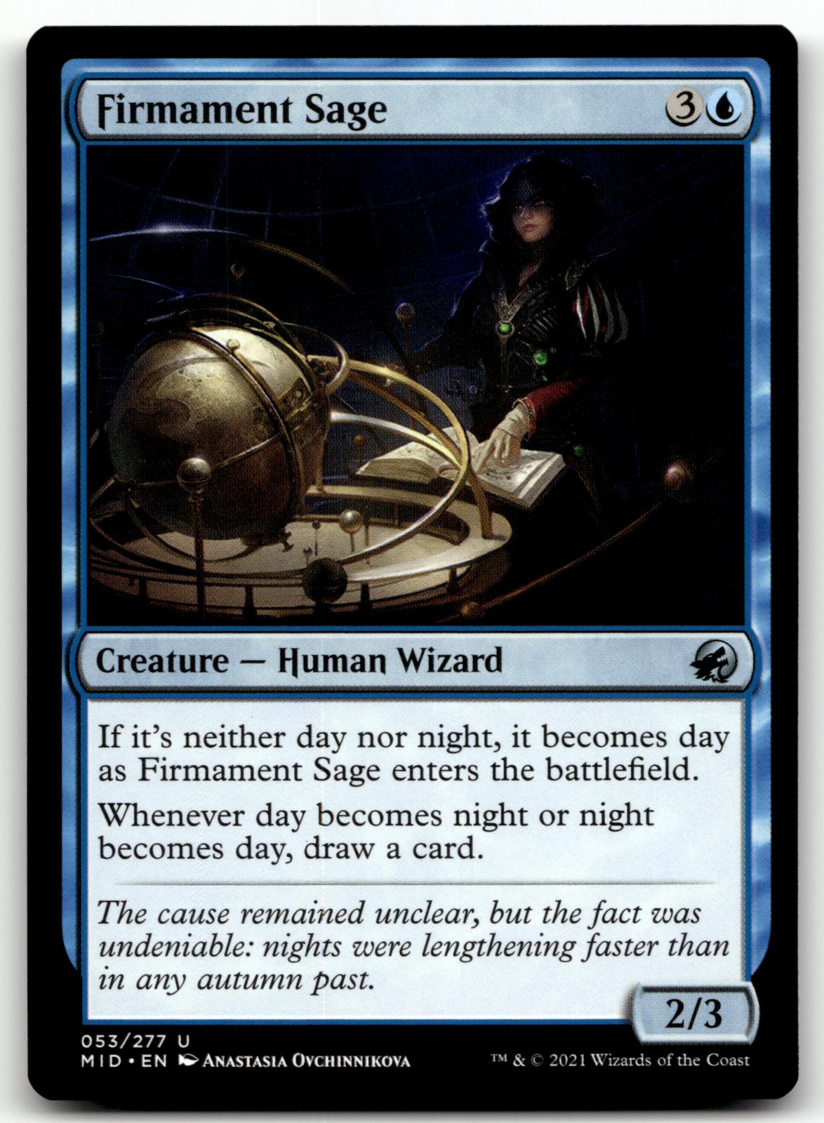 Firmament Sage 53 Uncommon Innistrad: Midnight Hunt Magic: The Gathering NM