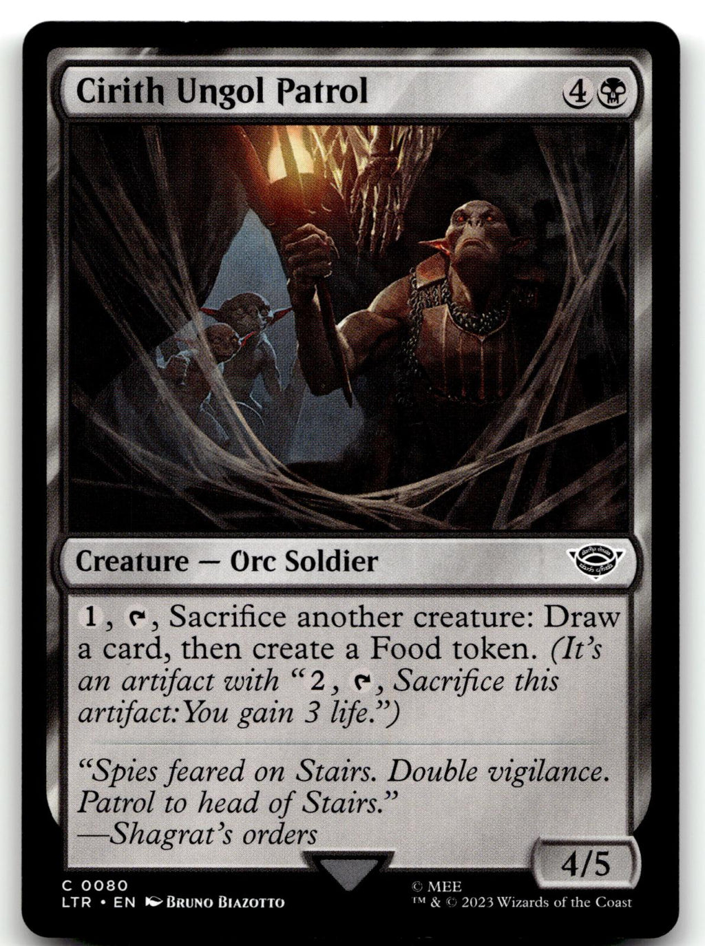 Cirith Ungol Patrol 80 Universes Beyond: The Lord of the Rings: Tales of Middle-earth Magic: The Gathering NM