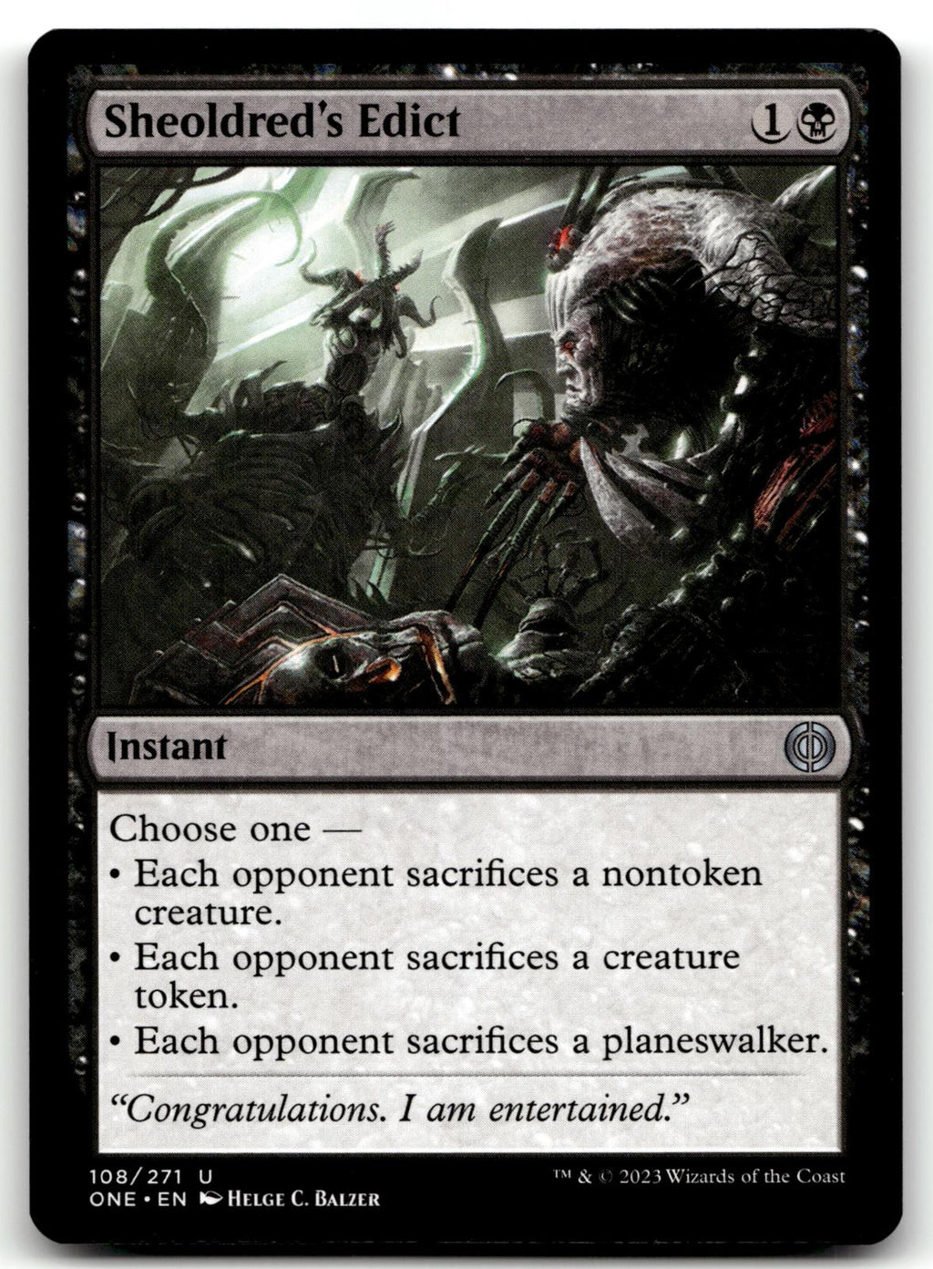 Sheoldred's Edict 108 Uncommon Phyrexia: All Will Be One Magic: The Gathering NM