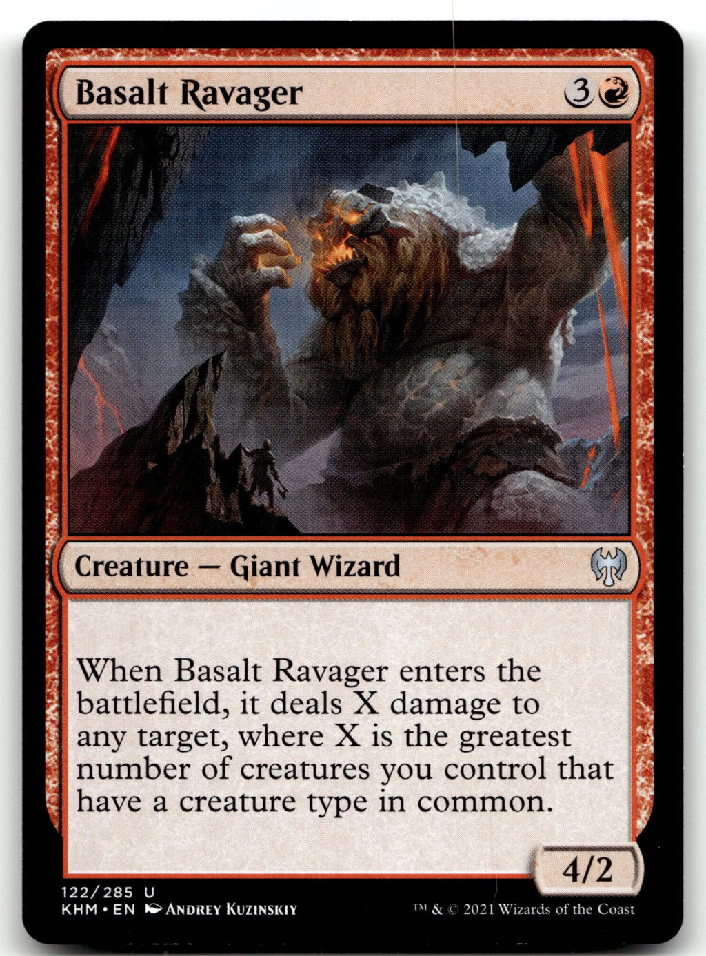 Basalt Ravager 122 Uncommon Kaldheim Magic: The Gathering Near Mint