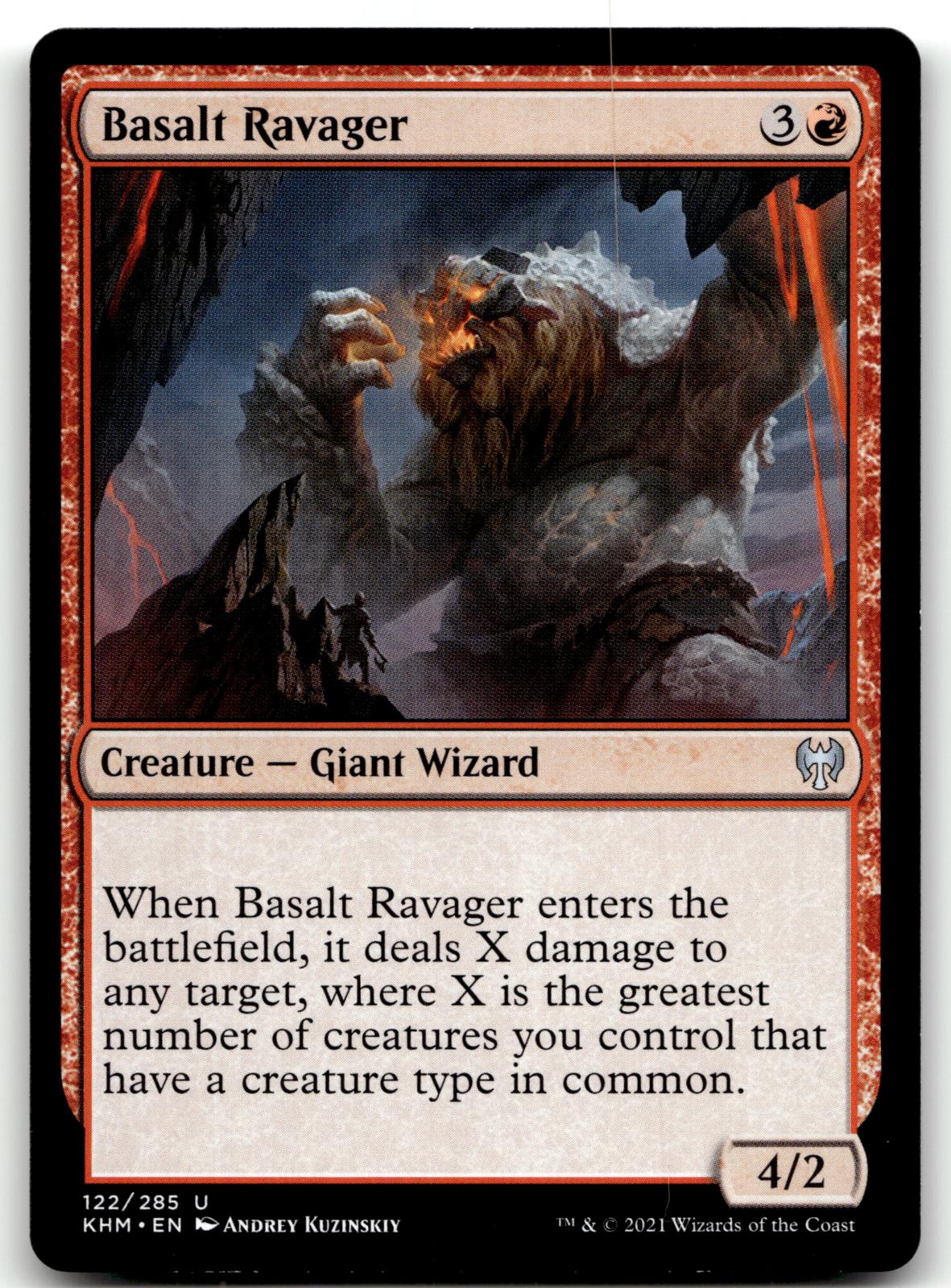 Basalt Ravager 122 Uncommon Kaldheim Magic: The Gathering Near Mint