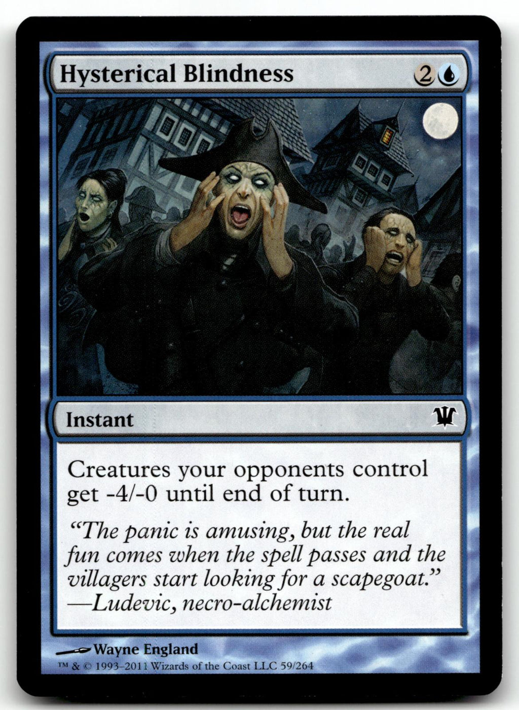 Hysterical Blindness 59 Common Innistrad Magic: The Gathering Near Mint