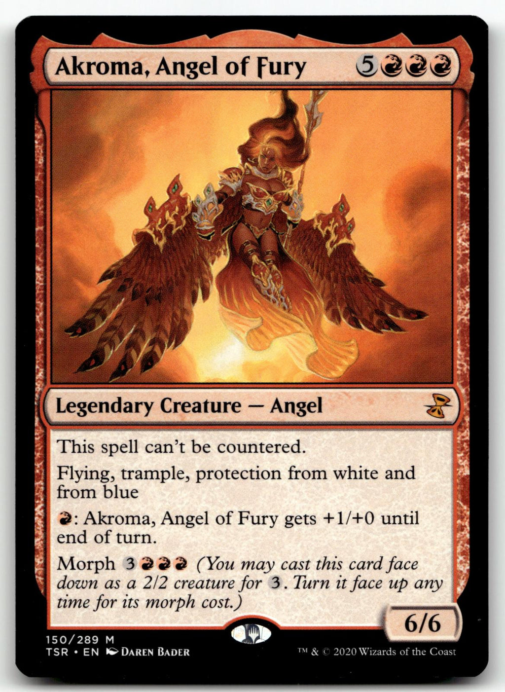 Akroma, Angel of Fury 150 Mythic Time Spiral: Remastered Magic: The Gathering NM