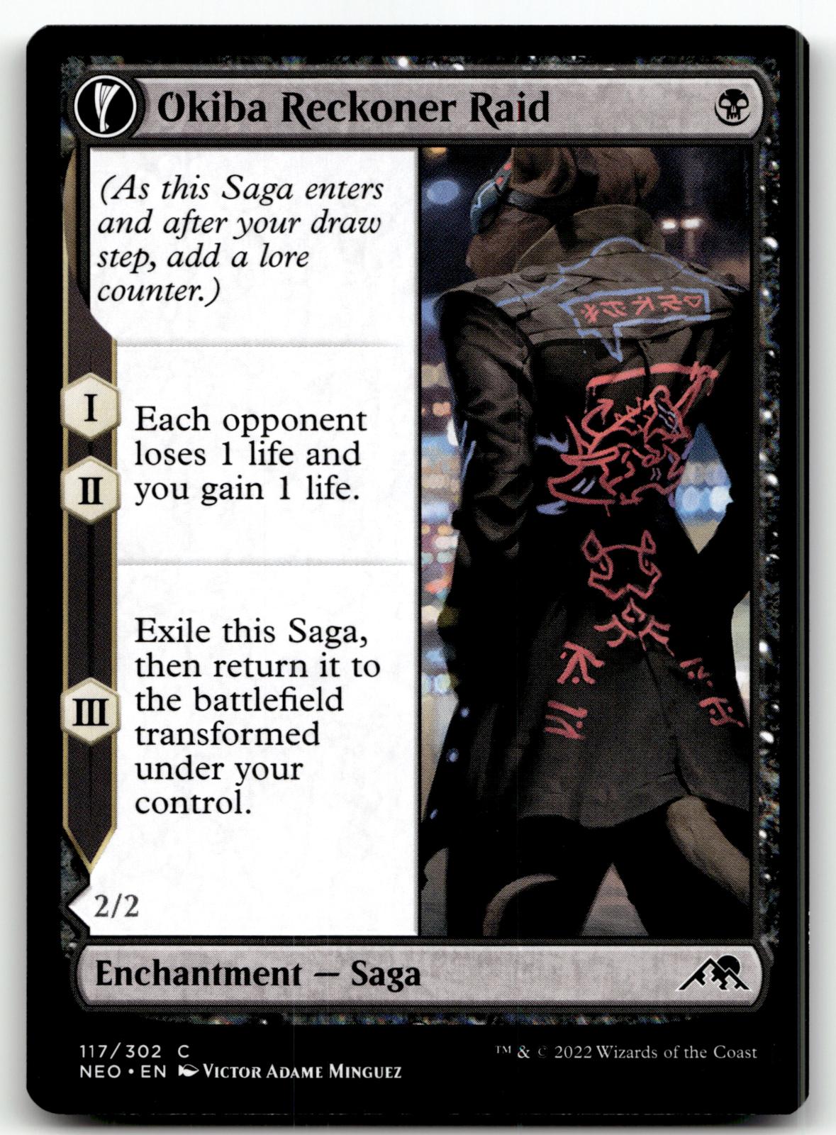 Okiba Reckoner Raid 117 Common Kamigawa: Neon Dynasty Magic: The Gathering NM